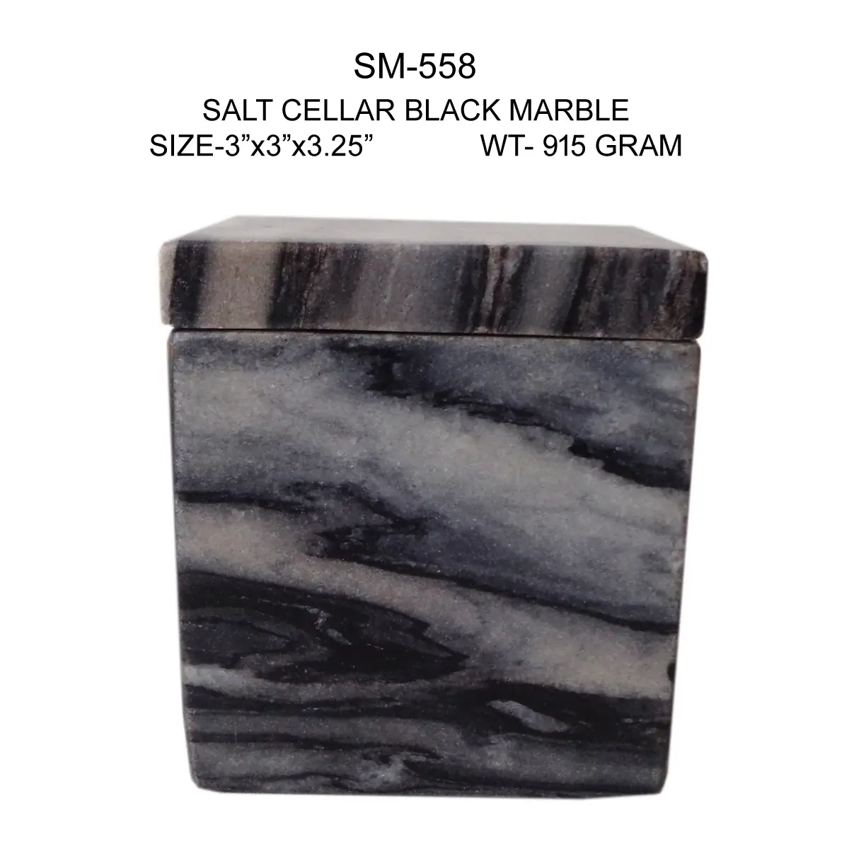 SALT CELLAR (BLACK MARBLE)